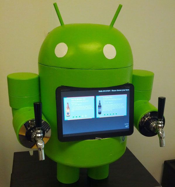 Bugdroid-modeled liquor tank