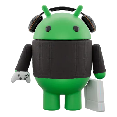 Modern green Bugdroid
