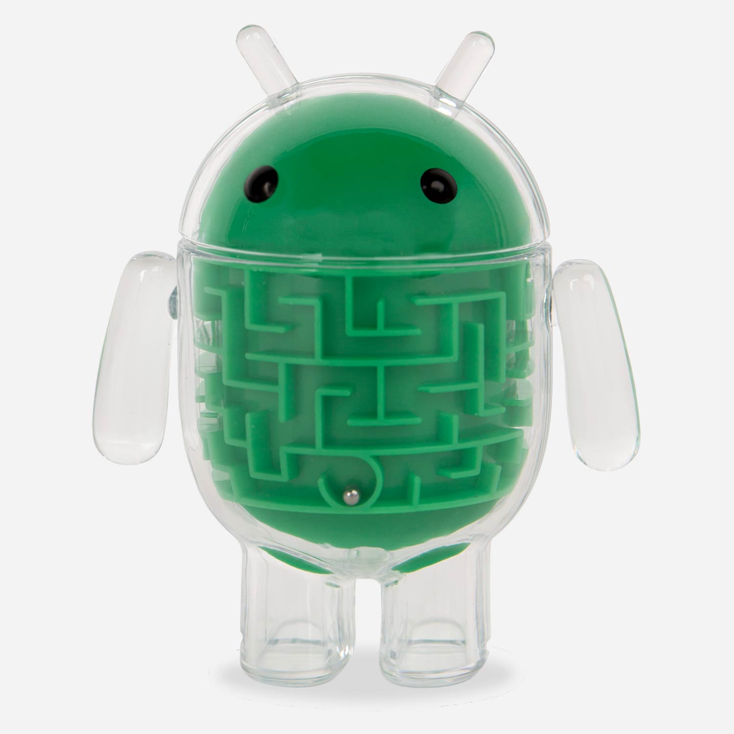 Chibi bot see-through figure with a green-colored maze