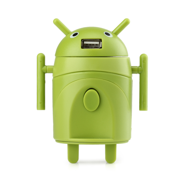 A smartphone charger designed off Bugdroid