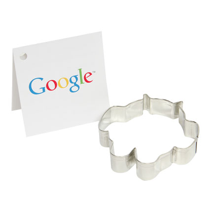 Metal cookie cutter in the shape of Bugdroid
