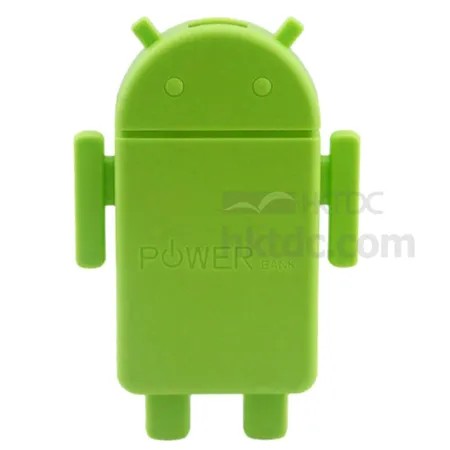 A Bugdroid-shaped power bank