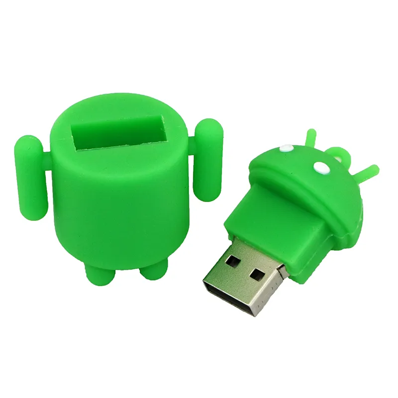 Showing the head off, revealing the USB drive
