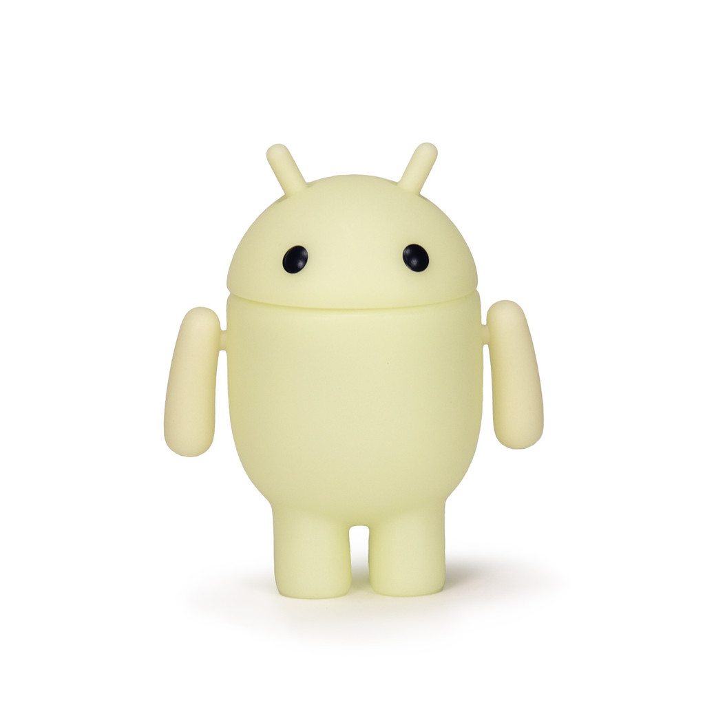 Chibi white robot figurine