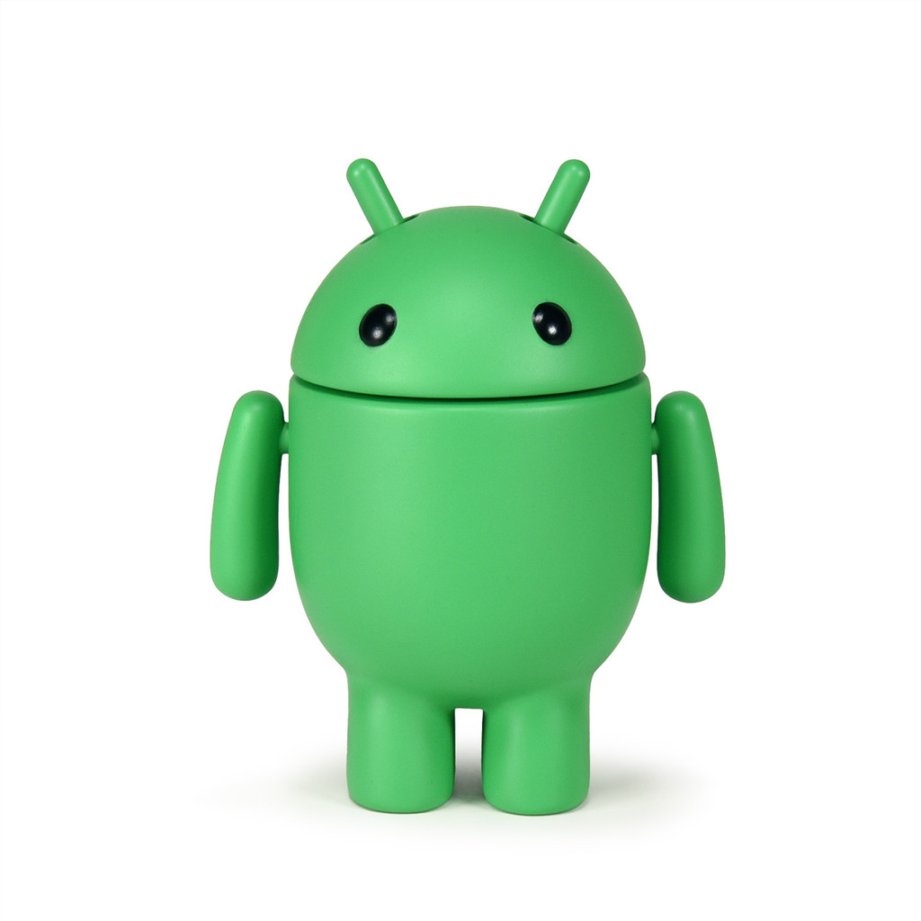 Chibi green robot figurine