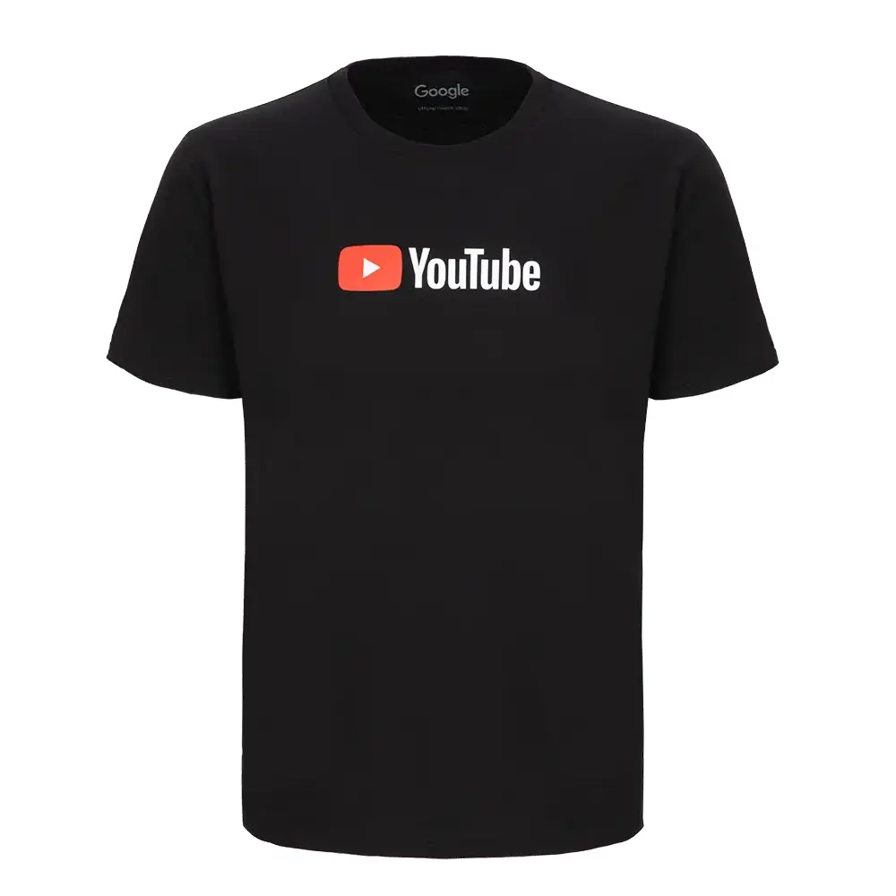 Light YouTube Tee Black