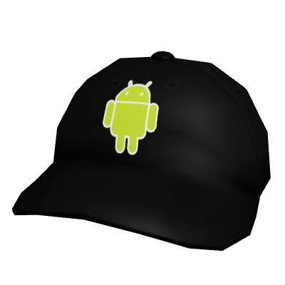 Black cap with a Bugdroid