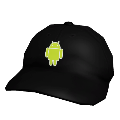 Black cap with a Bugdroid